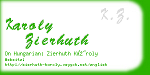 karoly zierhuth business card